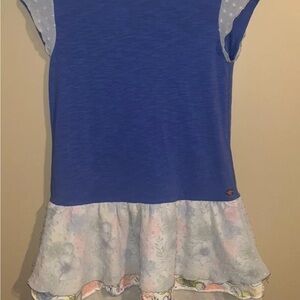 Matilda Jane Happy & Free 435 Blue Ruffle Tier Beignet Dress Size 10